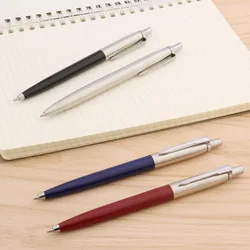 luxury quality 07 metal Ballpoint Pen stainless steel color Press signature pen ball point pen Stationery Office Supplies new