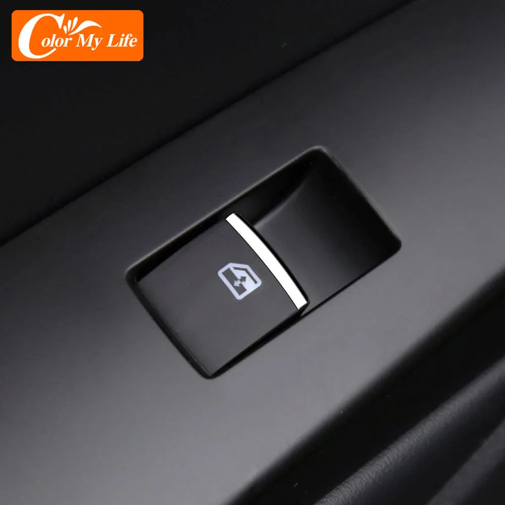 Color My Life ABS Chrome Interior for Lexus CT200H ES300H 7Pcs/Set Windows Lifter Switch Button Decoration Trim Stickers