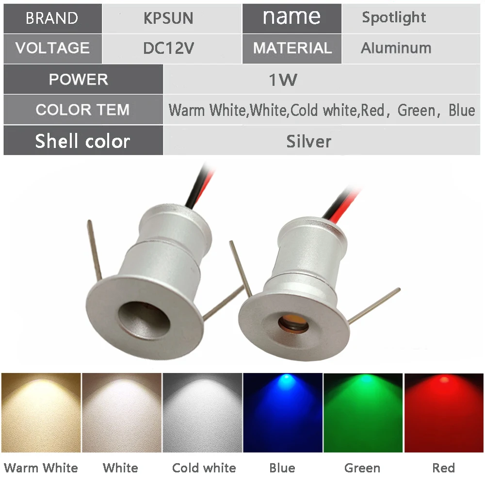 1W Small Ceiling Downlight IP65 Embedded Mini Star Light Wine Cabinet Jewelry Display Cabinet Light