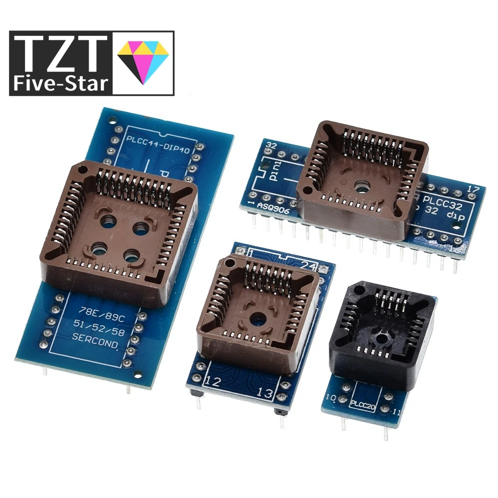 PLCC20 PLCC28 PLCC32 PLCC44 zu DIP 20 28 32 44 USB Universal-Programmierer IC-Adapter-Tester-Sockel für TL866CS TL866A EZP2010 – Detail 1