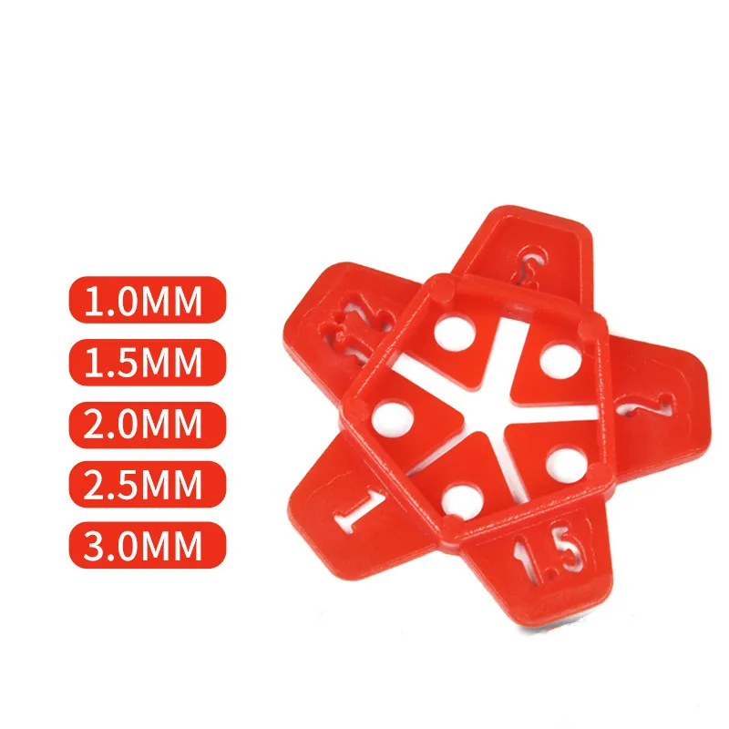 50Pcs 1/1.5/2/2.5/3mm Reusable Plastic Cross Gap Locators Clip for Flooring Wall Tile Leveling System Leveler Construction Tools