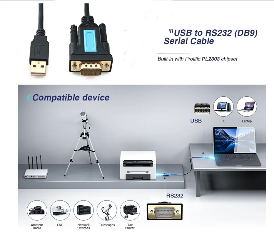 Usb Rs232 USB кабель для передачи данных для DB9 загрузок Переходник USB Порты и разъёмы отверстия 9 отверстий кабель USB-COM