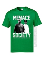 Menace Society Green Tops & Tees Larger Than Steven Seagal Printed Tshirts For Men Camisetas Sweater Jersey Faddish T Shirt