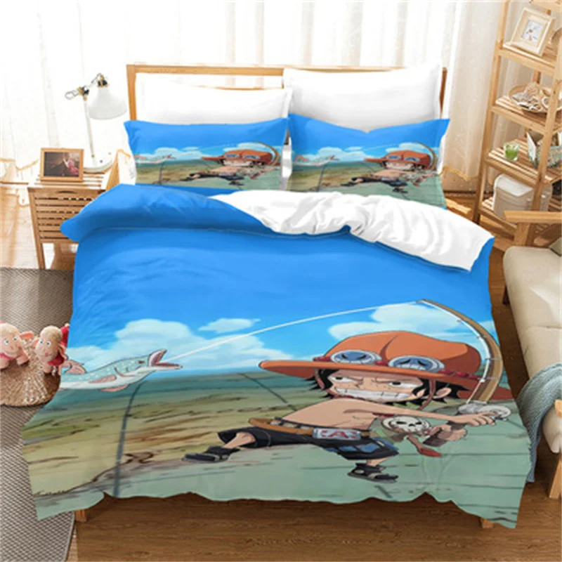 

Anime Bedding Set Boy Like Luxury Queen King Size 3D Digital Printing Sanded Cartoon Cute Dormitory Quilt and Pillowcases