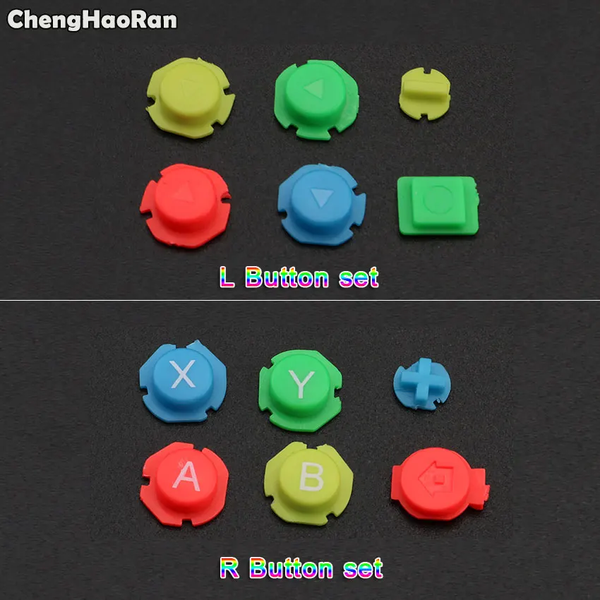 ChengHaoRan Colorful ABXY Directions Keys Buttons Joystick for Nintendo Switch NS NX Controller Joy-con Left Right Controller