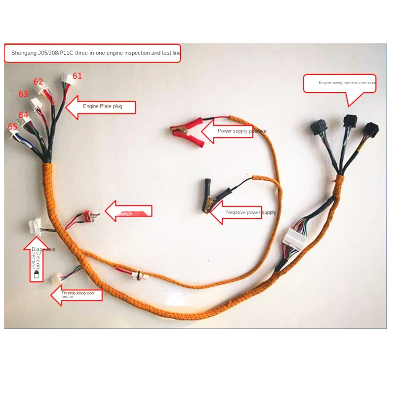 

For Test Harness Start-up Of SK200/330/450-8 J05 J08 P11C Engine In Excavator Parts Shengang