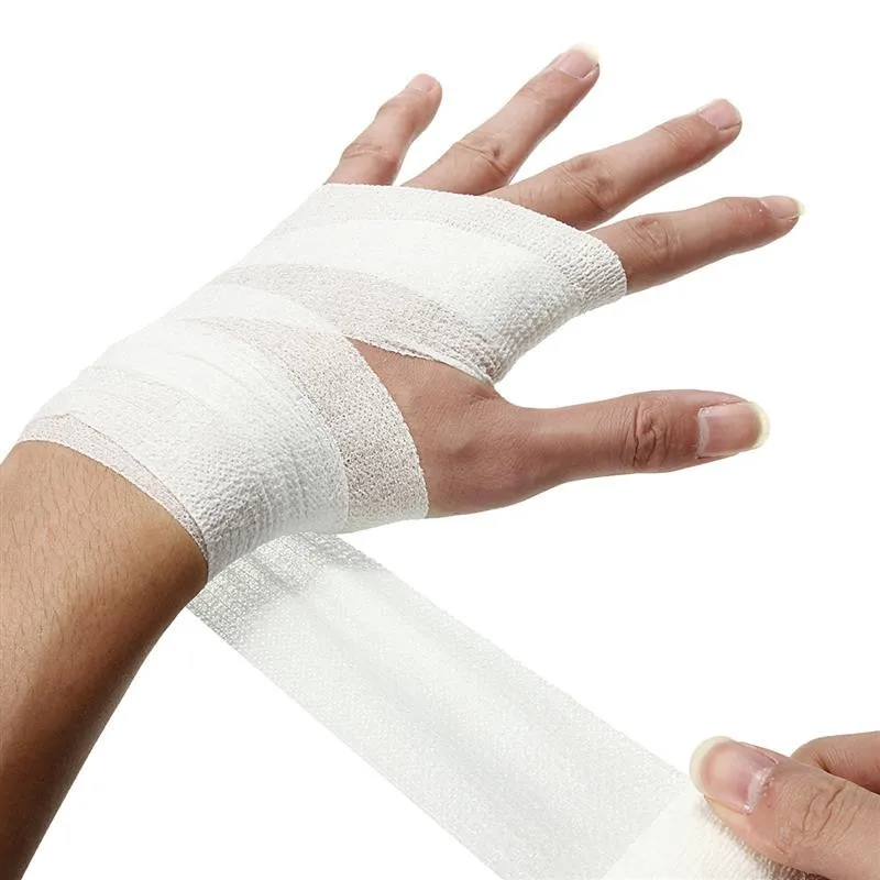 2.5cm*5m Self-Adhesive Elastic Bandage Health Care Treatment Gauze Tape Tourniquet First Aid Medical sports support survival