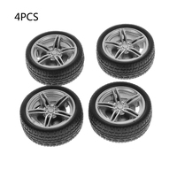 4pcs Simulation Rubber Wheel Tire Wheel Toy Model DIY Spare Parts 40mm 48mm