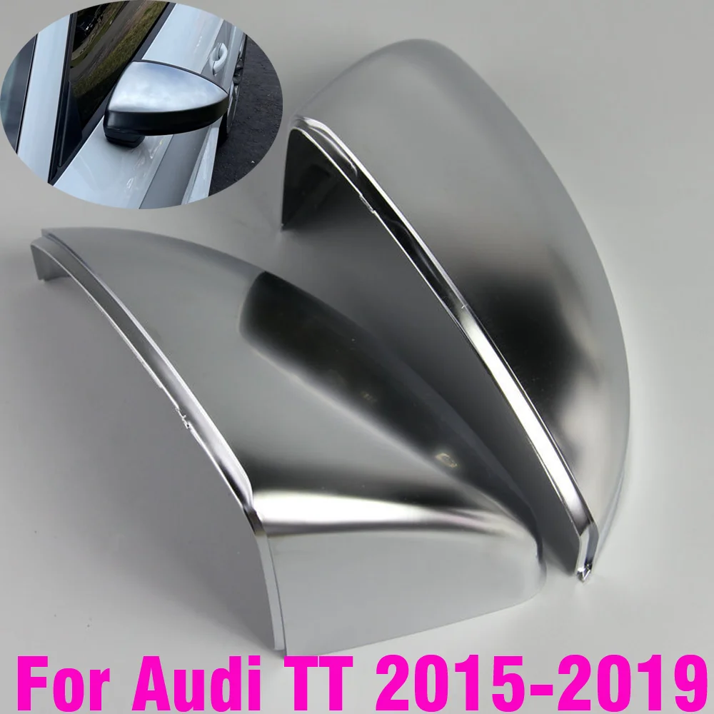 

Chrome Side Mirror Covers Caps For Audi TT MKIII III 3 8S Matte Brushed Silver Replacement 2015 2016 2017 2018 2019