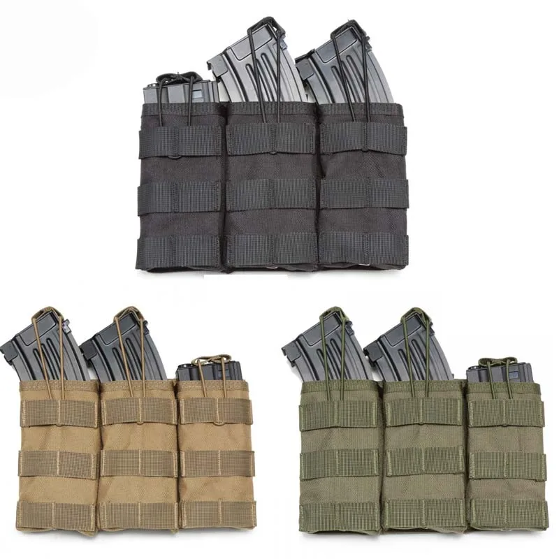 Nylon Molle Bag Hunting Magazine Bag Equipment Tank Top Magazine Bag Three Barrels