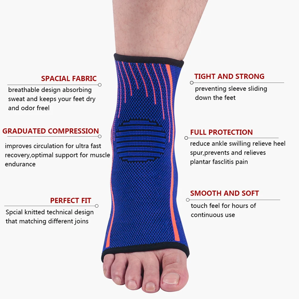 NEW Ankle Brace Support Elastic Nylon Sleeve Ankle Protector for Men Women Compression Sprain Injury Proof for Basketball Sports