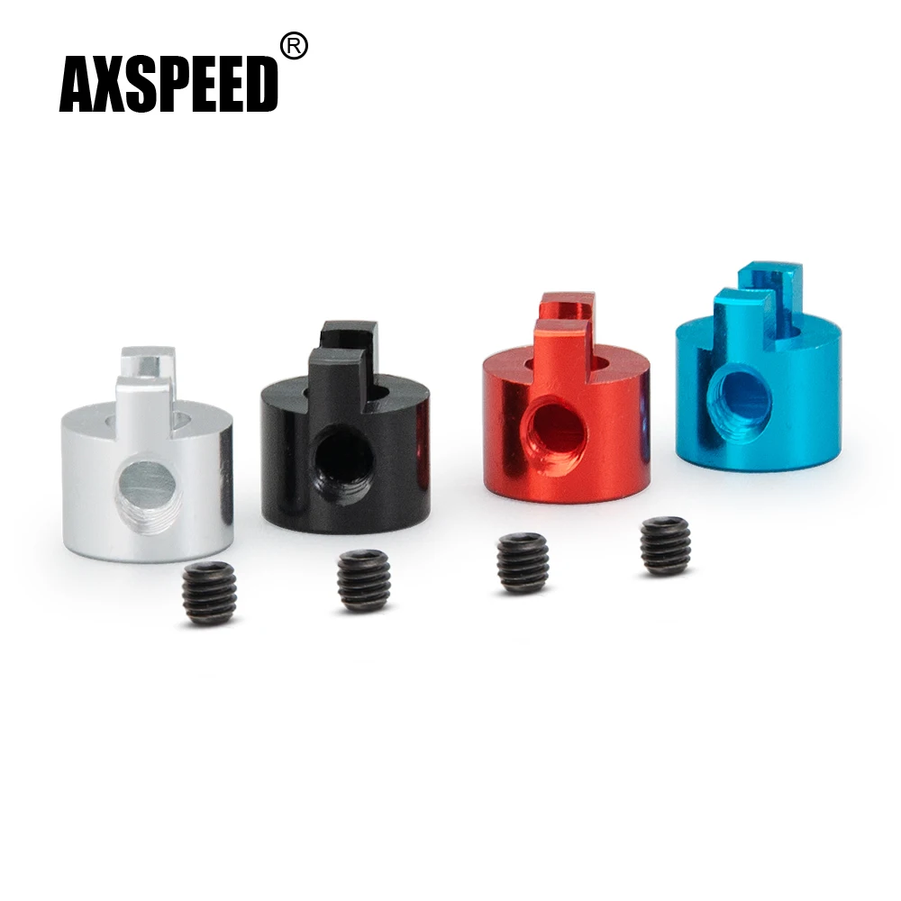 AXSPEED 5 Stücke 4mm Aluminiumlegierung Antriebshund Welle Krücke Stecker Paddel Gabel für RC Boot Modell Antriebswelle Upgrade Teile