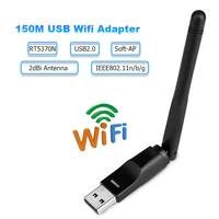 RT5370 USB WiFi Adapter – 150Mbps Wireless N Network Card with Antenna for PC, Laptop, Raspberry Pi