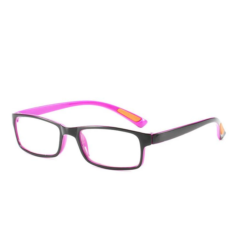 Ultra-light TR90 Square Myopia Glasses With Degree Women Men Student Prescription Eyeglasses Black-Red Frame -0.5 -1.0 To -6.0
