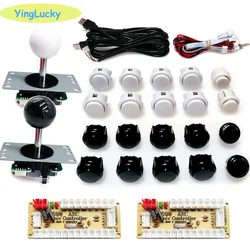 2 Players Arcade DIY kit with zero latency usb encoder copy sanwa joystick 30m Arcade buttons to pc ps3 pandora game console
