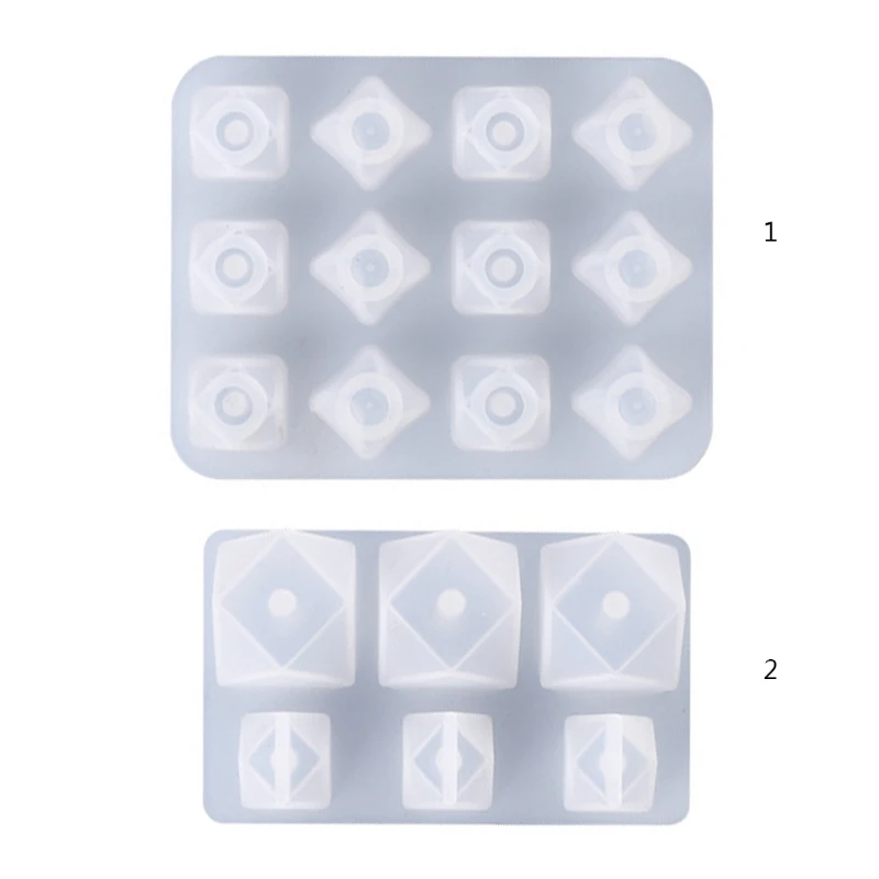 

Crystal Epoxy Resin Mold DIY Crafts Jewelry Casting Tool Section Arc Diamond Beads Silicone Mould