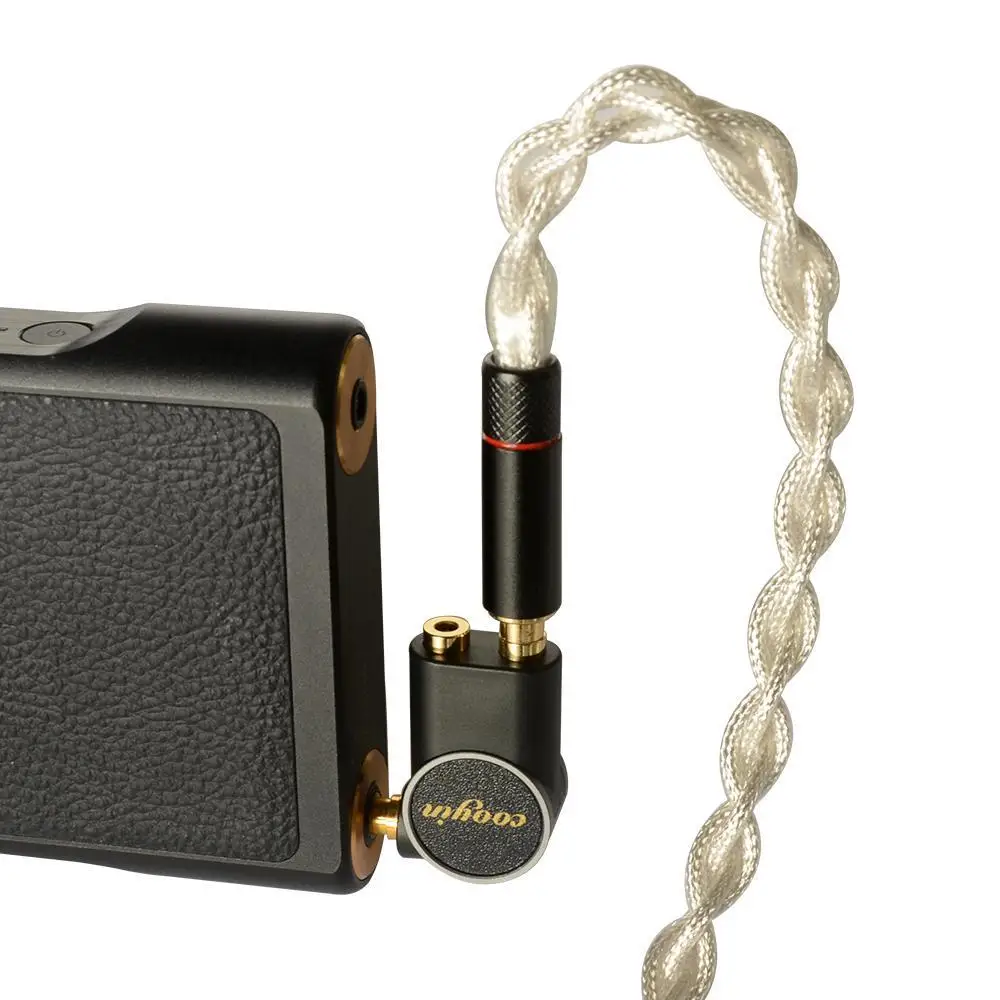 Adaptador de Audio balanceado TRRRS de 4,4mm macho a 2,5mm, enchufe hembra TRRS equilibrado de 3,5mm, conector L chapado en oro de 24k para reproductor SONY