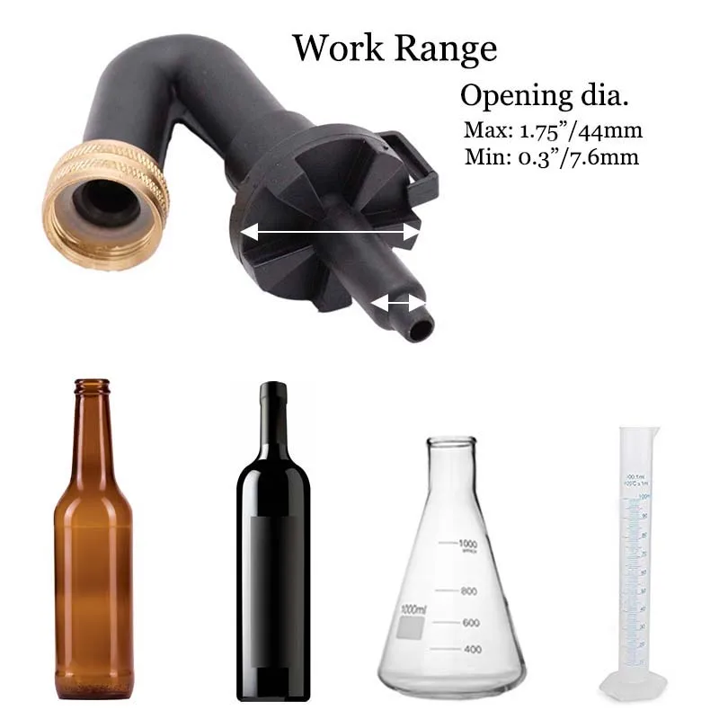 Single Blast Bottle Washer Homebrew Beer & Wine Cleaning Equipment Rinser With Kitchen Faucet Adapte For Home Beer Brewing Wine