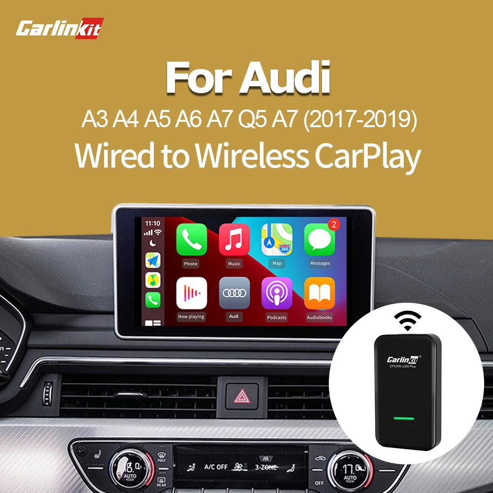 Carlinkit 3.0 CarPlay Wireless For Audi A1 A3 A4 A5 A6 A7 A8 Q2 Q3 Q5 Q7 S4  Carplay2Air Adapter Plug And Play USB Dongle IOS 14