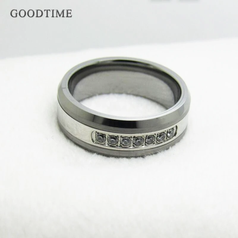 

Luxury Tungsten Carbide Rings For Men Engagement Wedding Band For Male 8mm Tungsten Ring Jewelry Gift