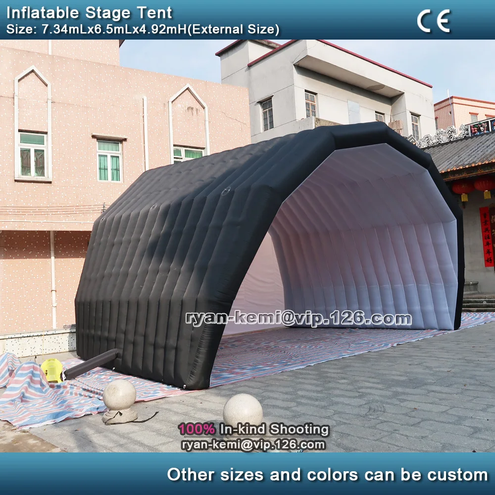 Large Outdoor Inflatable Event Tent Stage Cover Canopy Giant Air Marquee For Party Exhibition Music Ban Concert Wedding Tunnel