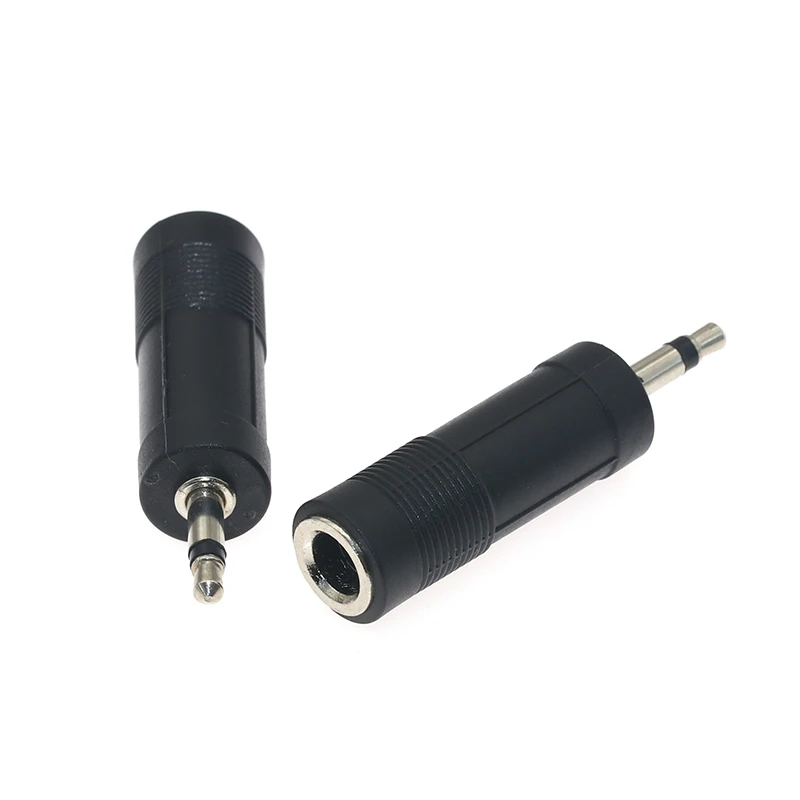 5/10 pcs Audio 3.5mm to 6.35mm Connector Adapter Convert Two-core Connectors Electric Feale Jack Headphone Plug Audio Adapter