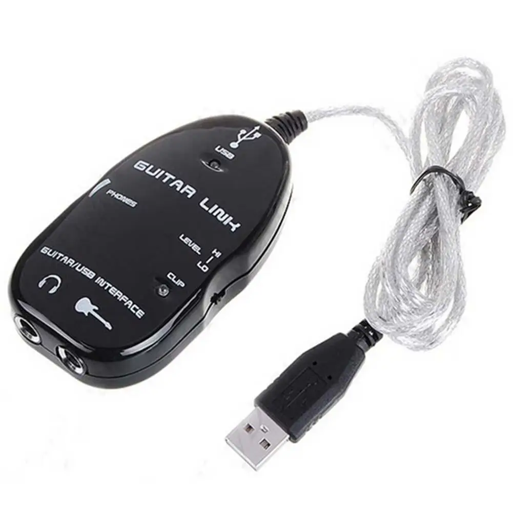 Electric Guitar Cable Audio USB Link Interface Adapter For PC/MAC Music Recording Accessories For Guitar Players