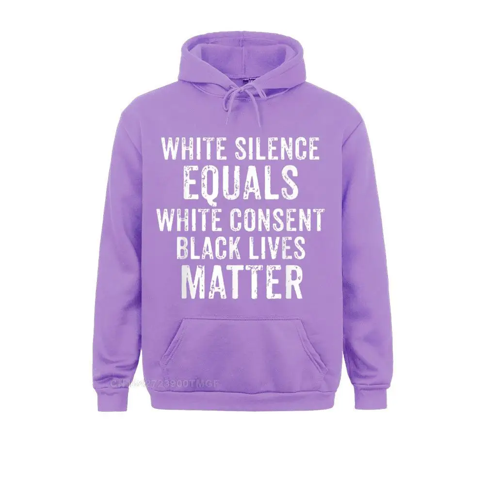 Prevalent Men Sweatshirts White Silence Equals White Consent Black Lives Matter Printed On Hoodies Clothes Long Sleeve