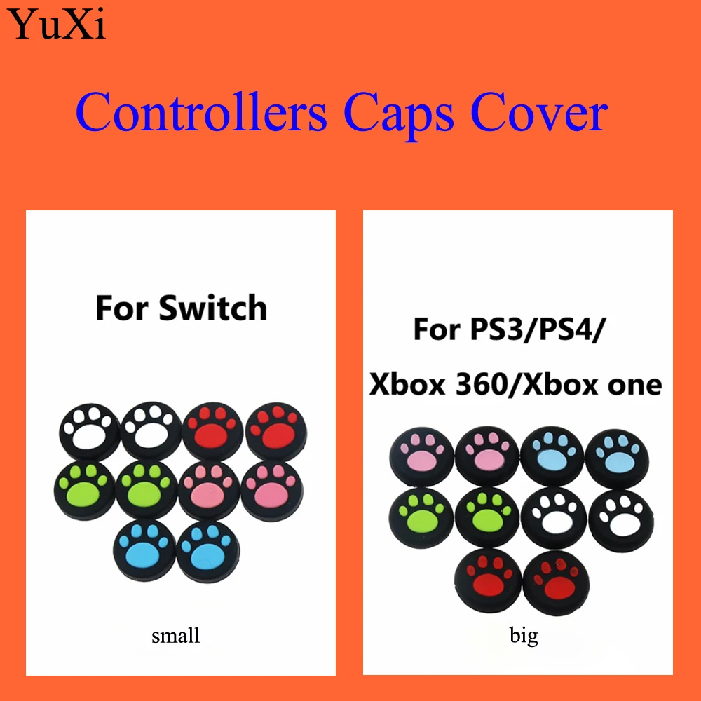 YuXi Stick Grip Caps Gamepad Joystick Cover Case For  PS3 4 PS3 PS4 Xbox One / xbox360 for switch Controller