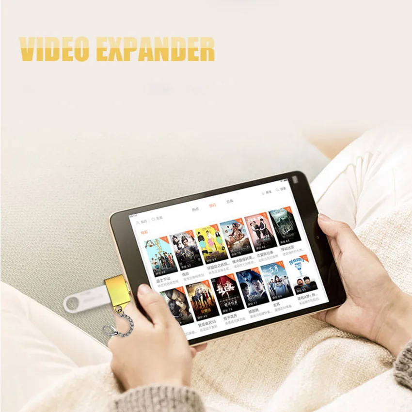 Metal Type C OTG Type-C To USB 2.0 OTG Connector Adapter Male To Female with Key Chain Adapter for Android