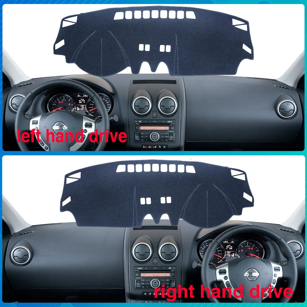 for Nissan Qashqai J10 2007-2013 Dashboard Mat Cover Protective Rug Pad Avoid Light Carpet 2008 2009 Auto-Goods Car Accessories