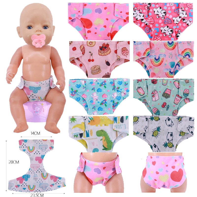 Bragas de muñeca con estampado de Panda para niñas, ropa interior bonita para muñeca americana de 18 pulgadas, bebé Reborn de 43cm, nuestra