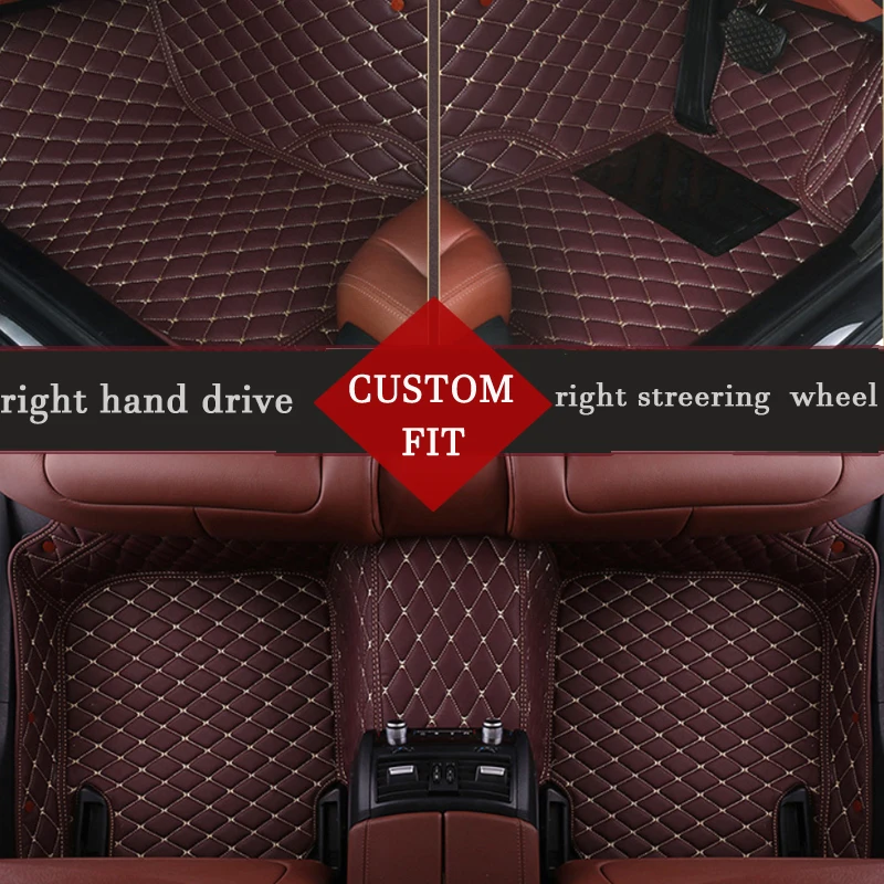 Customized right hand drive car floor mats for Mercedes Benz S class Maybach W220 W221 W222 V222 S63 S65 AMG carpets rugs