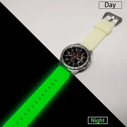 Sport Luminous Strap For Samsung Galaxy Watch 46MM Gear S3 22mm Watchband Soft Rubber Bracelet For Huawei GT Watch Wrist Bands