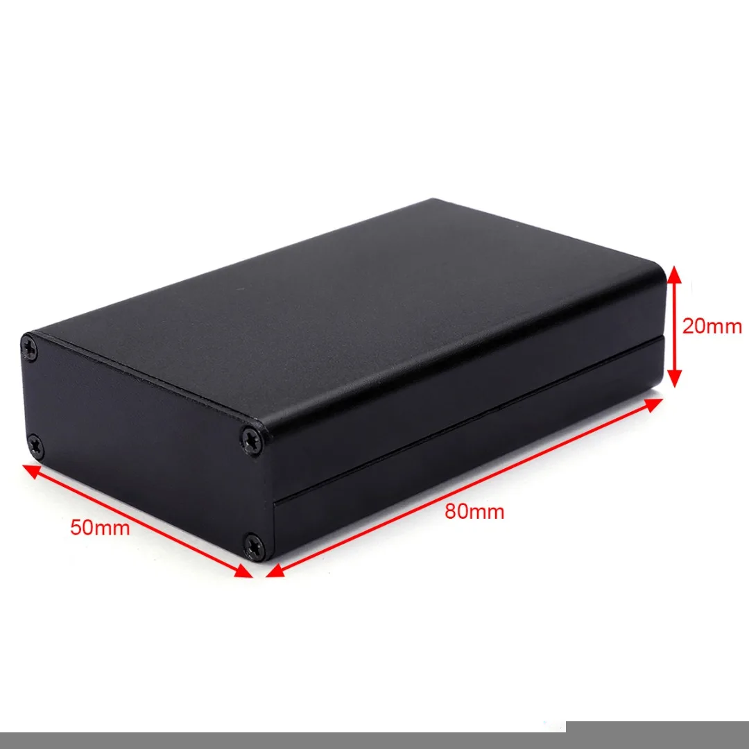 1pc Black Aluminum Enclosure Box PCB Instrument Electronic Project Case 80x50x20mm