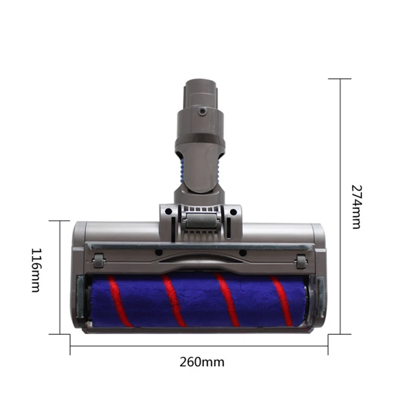 قطع غيار للمكانس الكهربائية dyons V7/V8/V10/V11 ، رأس محرك أرضي صلب ، فرشاة أسطوانية ناعمة ، سريعة التحرير