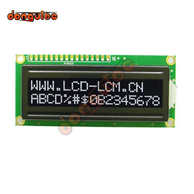 Módulo de pantalla LCD de caracteres, pantalla LCM roja, verde, blanca, naranja, amarilla sobre fondo negro negativo FSTN, 5V, 162, 16x2, 1602A, 1602