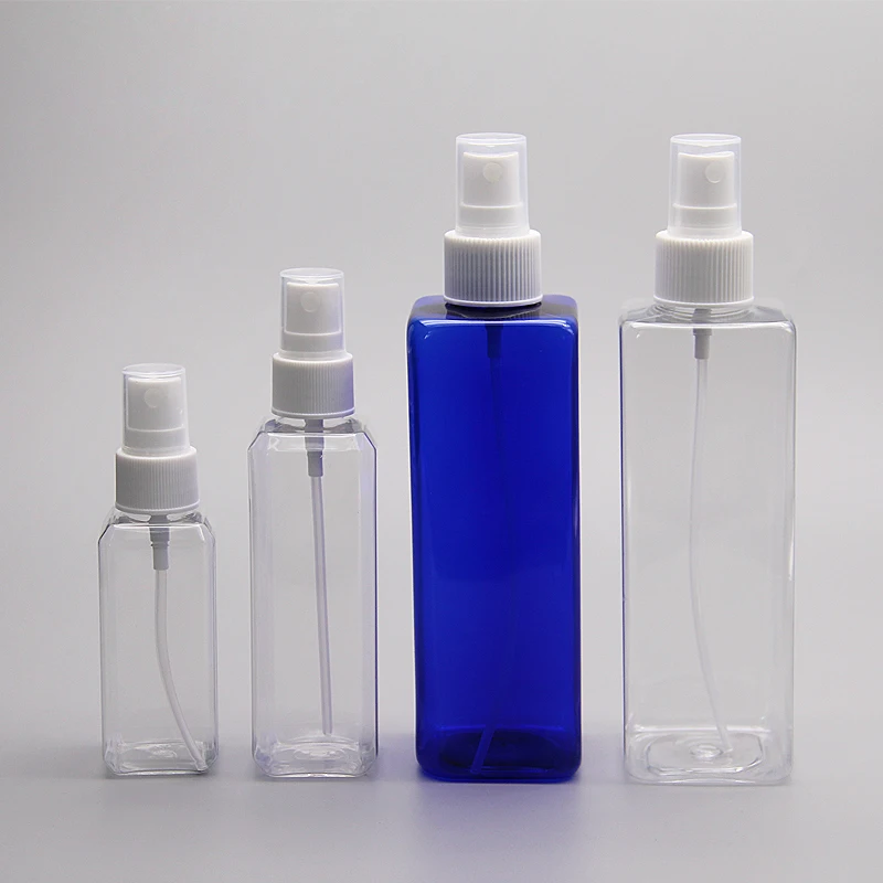 

30ML 60ML 100ML 250ML X 24 Perfume Spray PET Square Bottle,Travel Bottle With Mist Spray Pump,Empty Cosmetic Container