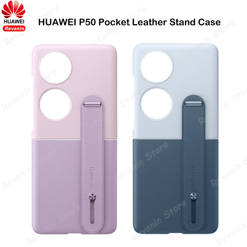 Original HUAWEI P50 Pocket /Pocket S Leather Stand Case Color Matching Protective Cover Shell for HUAWEI P50 Pocket /Pocket S