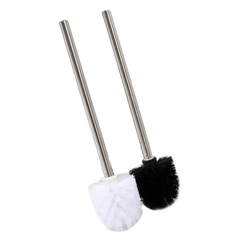 

1pcs Hot Sale Plastic Toilet Clean Brush With Stainless Steel Handle Soft Silicone Brush Cleaning Tools For Bathroom