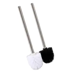 1pcs Hot Sale Plastic Toilet Clean Brush With Stainless Steel Handle Soft Silicone Brush Cleaning Tools For Bathroom