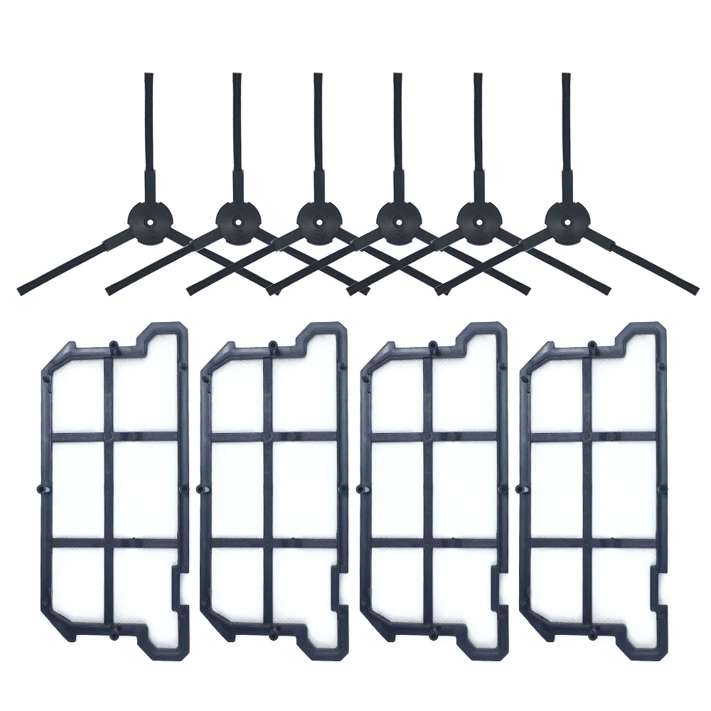 ตัวกรองHepaสำหรับIlife V7s V7 V7s Proหุ่นยนต์เครื่องดูดฝุ่นชุดแปรงด้านข้าง + Hepa FilterสำหรับChuwi ILIFE V7s Proอุปกรณ์เสร...