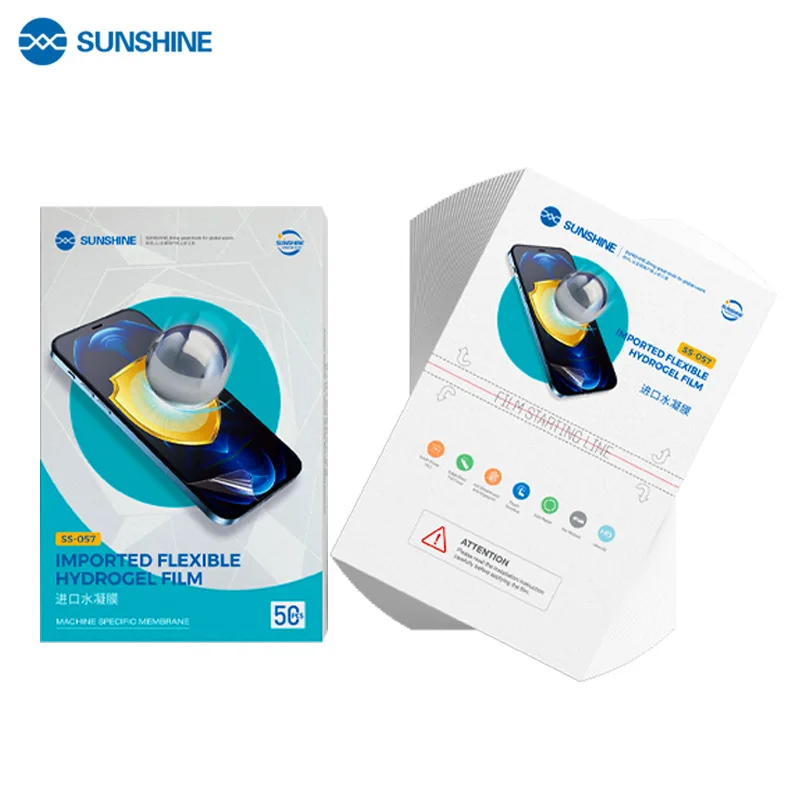 SUNSHINE 057 057B 057R 057E Pellicola flessibile idrogel HD per SS-890C Pellicola frontale da taglio a macchina per IPHONE Pellicola protettiva
