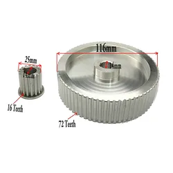 EDM Wire Cut Synchronous Belt Gear Teeth 72/16 220XL*110teeth*20mm for WEDM Wire Cutting Machine