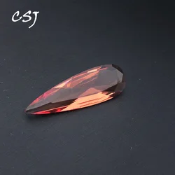 CSJ Elegant Zultanite Loose Gemstone Pear10*30mm Created Sultanite For Silver or Gold  Diy Fine Jewelry Gift
