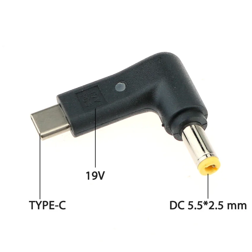 Cltgxdd DC Adapter Cắm Cổng USB Loại C Sang DC 5.5*2.5Mm PD Bộ Chuyển Đổi Có Đèn LED Cho lenovo Asus Laptop Toshiba Notebook