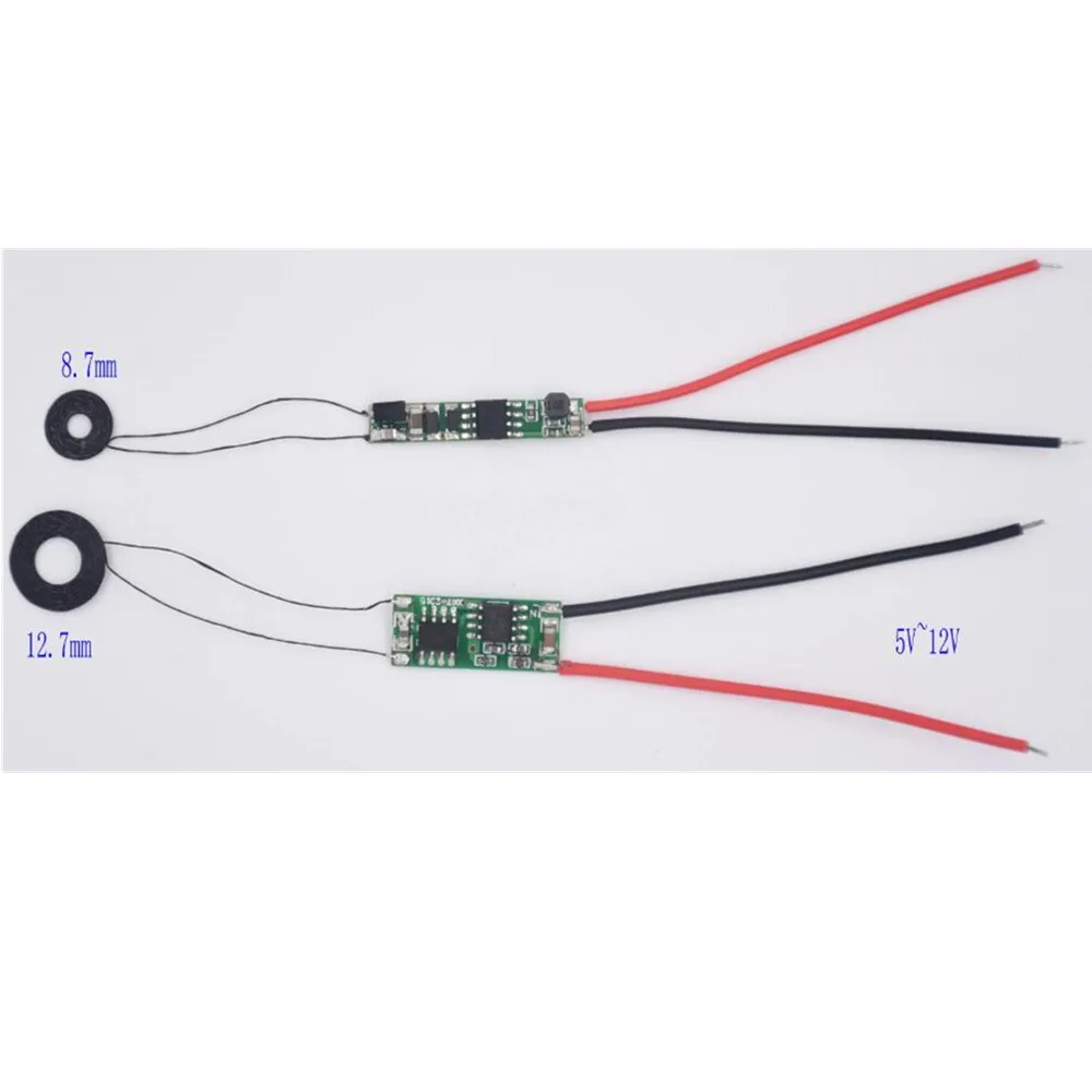 Taidacent 8.7mm Wireless Electricity Coil 12V Transmitter 5V Receiver Coil Wireless Power Supply Module Wireless Charging Module