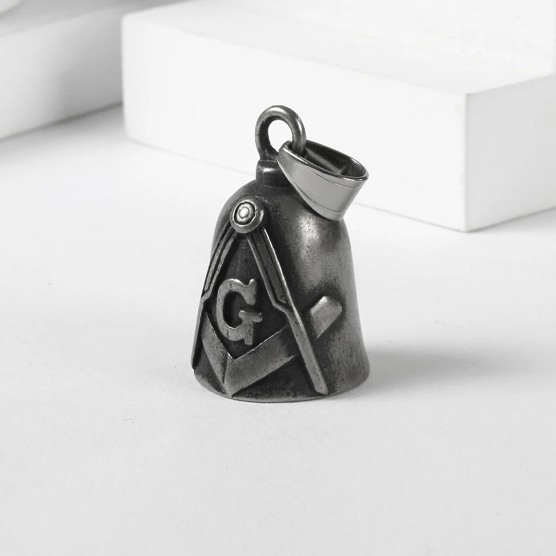 (Has bell sound) Live To Ride Eagle Motor Biker Bell Pendant Stainless Steel Skull Rose Lady Rider Pendantendant