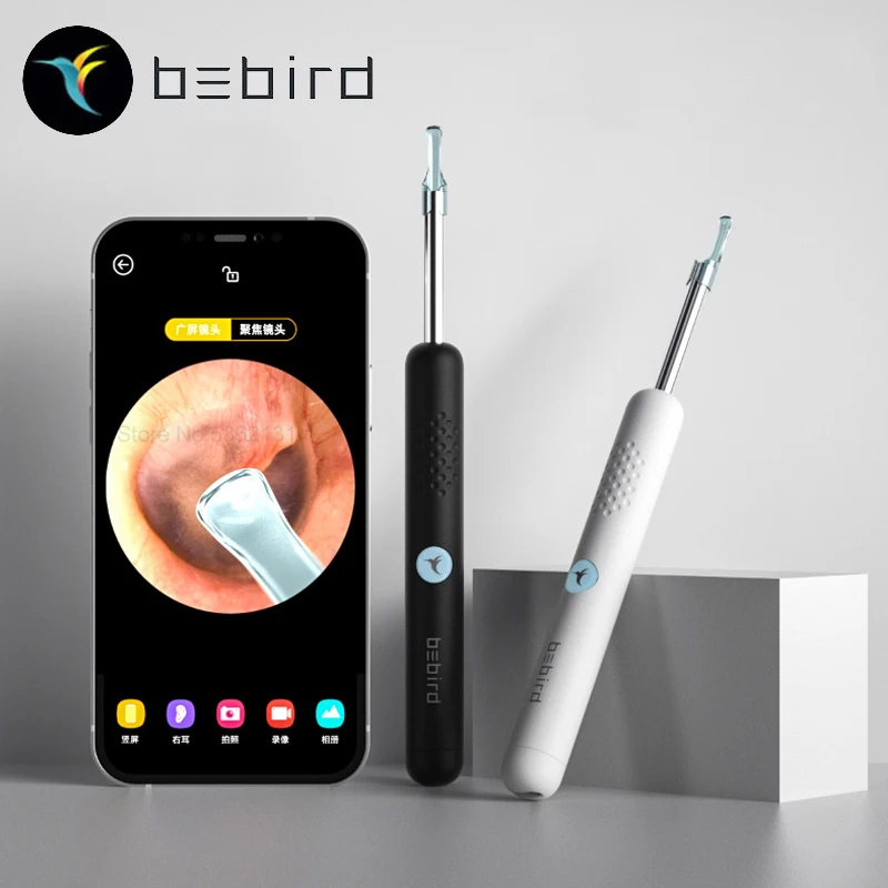 Bebird R1 Endoskopi Stik Telinga Visual Pintar Asli 300W Korek Telinga Presisi Tinggi Kamera Mini Otoskop Perawatan Kesehatan Pembersih Telinga