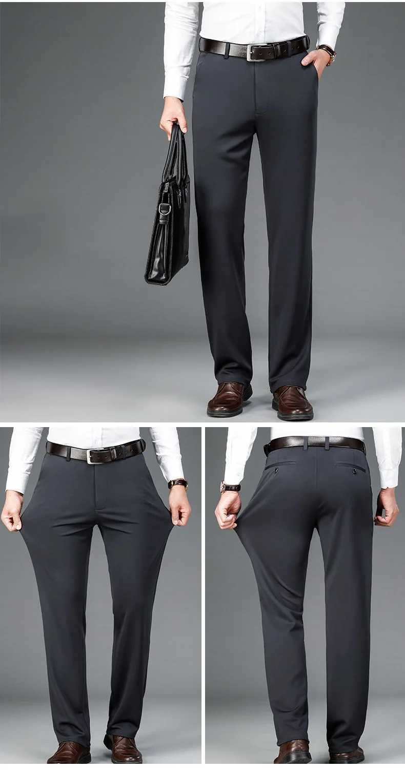 Fashion Men's Plus Size Fit Business Casual Pants Big Tall Classic Dress Pants Elasticity Casual Straight Leg Daily Trousers 15 Habbbff548e7847169bc2c3b743c4c7a1L
